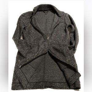 Banana Republic PETITES Long Jacket  with dual zipper and front pockets.